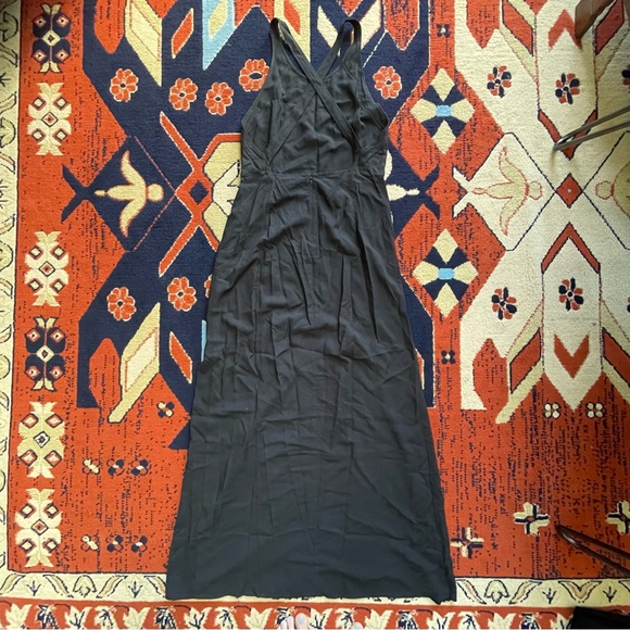 Express Black Maxi Dress, Medium, Strappy Back, High Slit Skirt - Picture 2 of 8